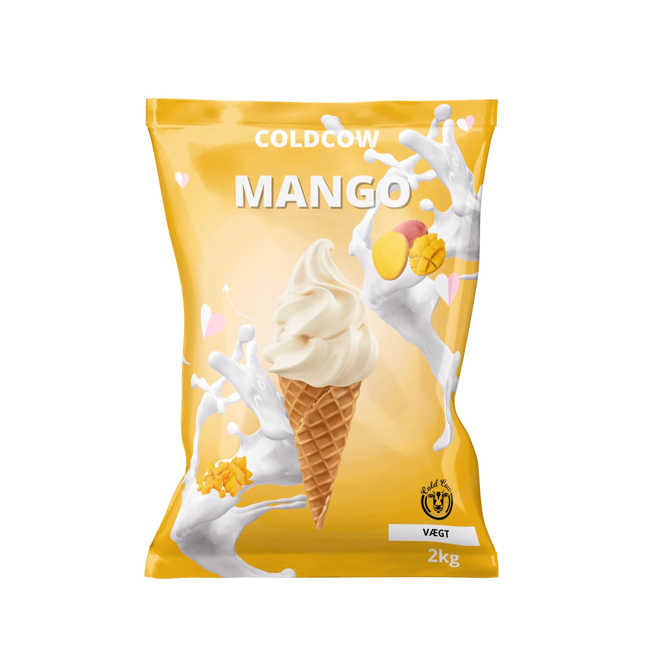 Softice mix Mango. 10 kg. bliver til 30 liter mix